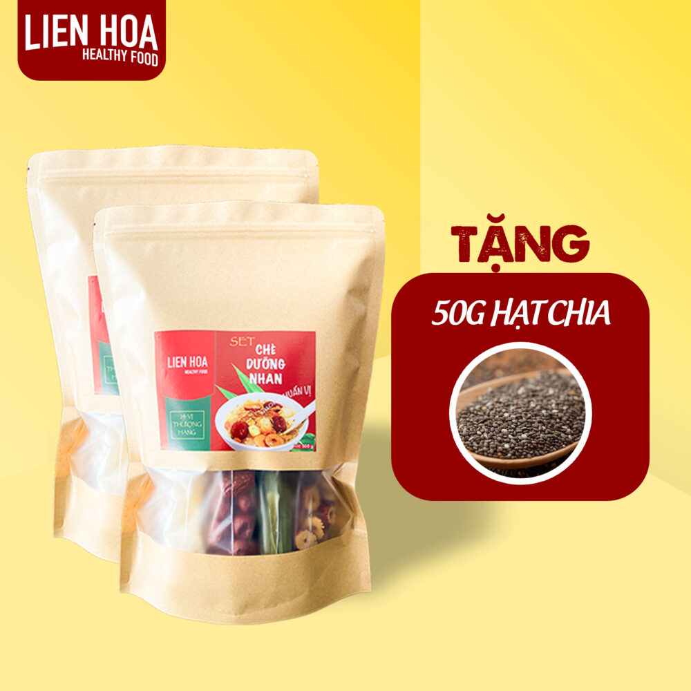 [TẶNG 50G HẠT CHIA] Combo 2 Chè dưỡng nhan 14 Vị Liên Hoa